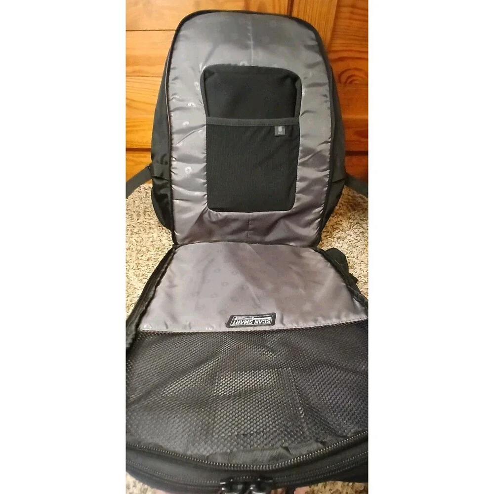 SwissGear Scan Smart Laptop Backpack Black Travel Bag Work School EUC